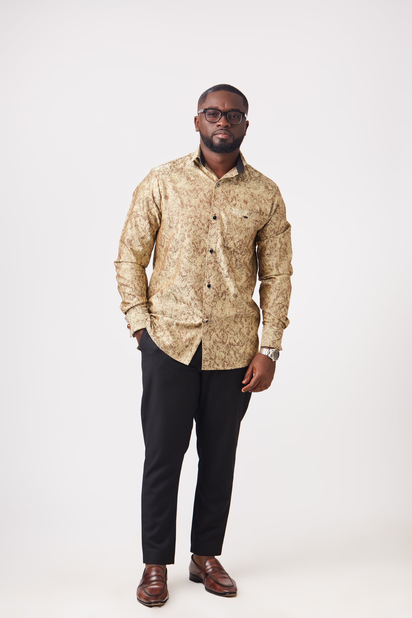 Tuscan Gold Cufflink Shirt