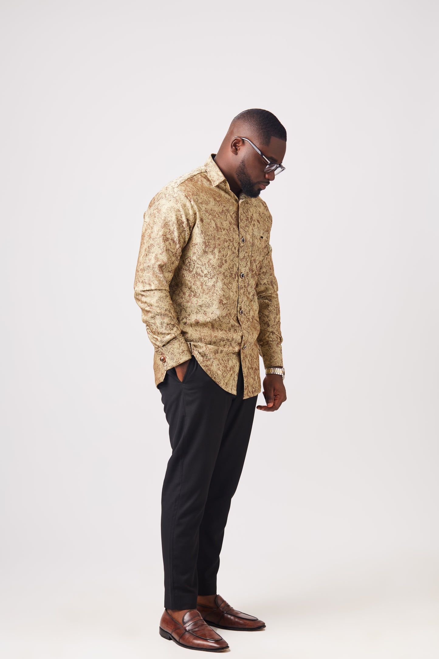 Tuscan Gold Cufflink Shirt