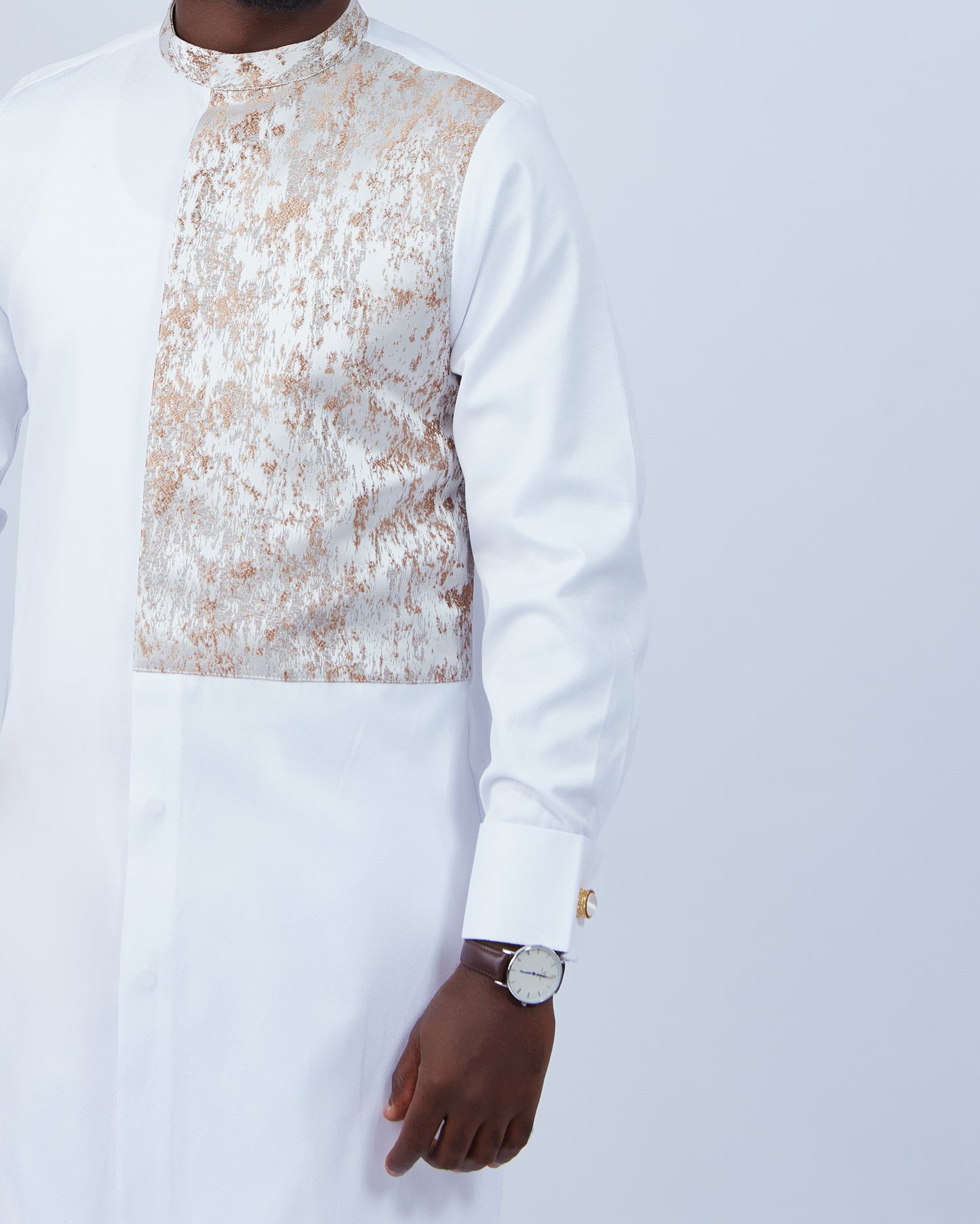 White w/ Gold Kaftan