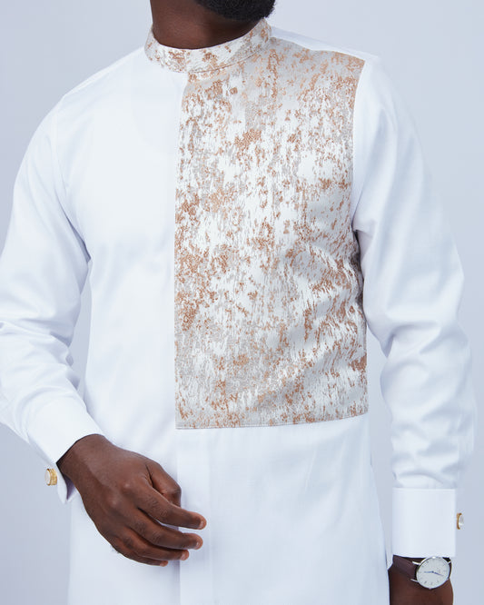 White w/ Gold Kaftan